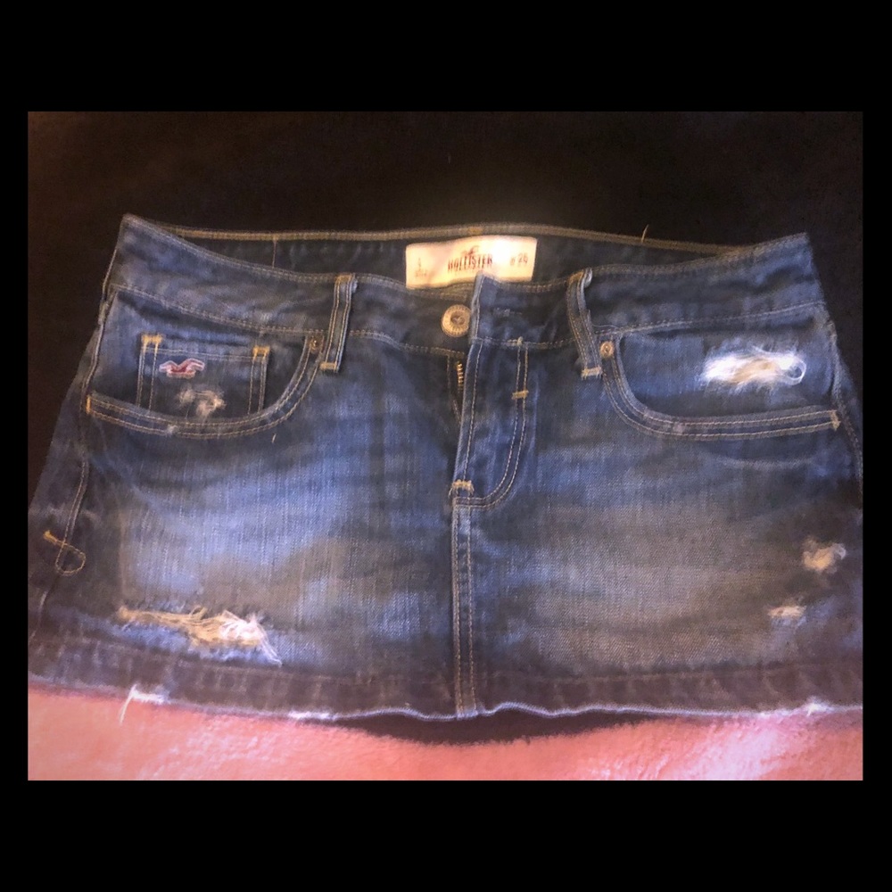 Hollister jean skirt